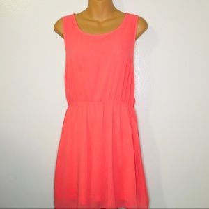 H&M divided coral summer dress